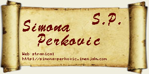 Simona Perković vizit kartica